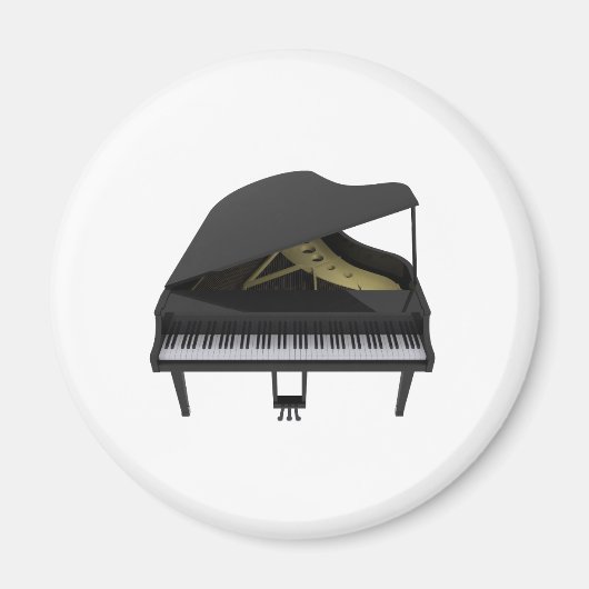 Black Grand Piano: 3D-model: Magneet (Voorkant)