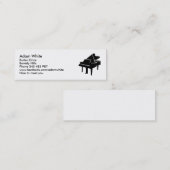 Black Grand Piano Mini Visitekaartje (Voorkant / Achterkant)
