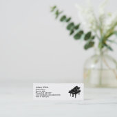 Black Grand Piano Mini Visitekaartje (Staand voorkant)