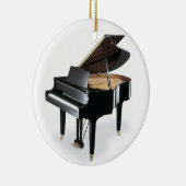 Black Grand Piano Music Kerstmis Keramisch Ornament (Rechts)