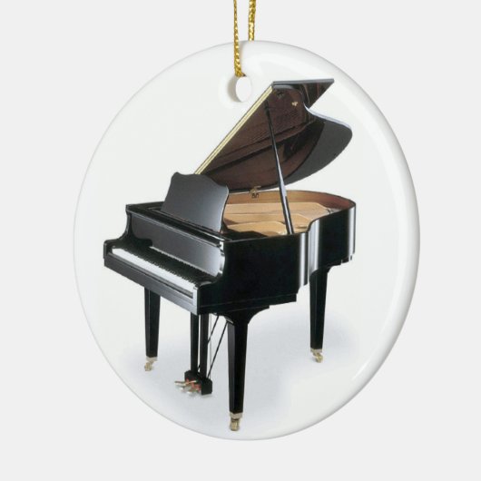 Black Grand Piano Music Kerstmis Keramisch Ornament (Links)