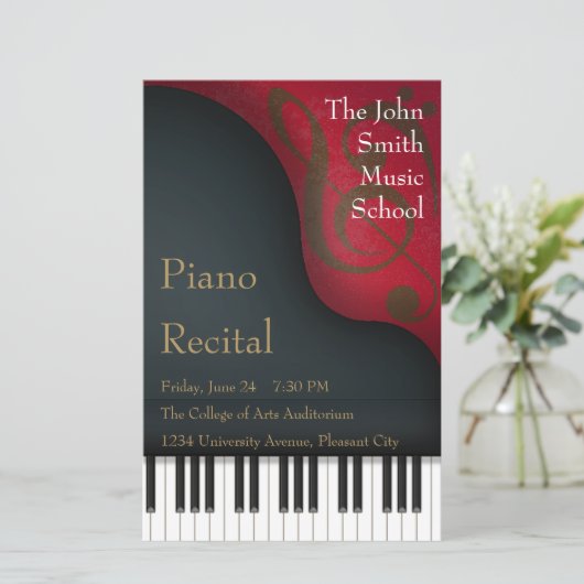 Black Grand Piano Overweging Poster & concert prog (Staand voorkant)