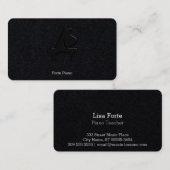 Black Grand Piano Visitekaartje (Voorkant / Achterkant)