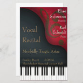 Black Grand Piano Vocal Overweging Poster & Progra (Voorkant / Achterkant)