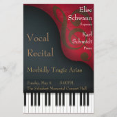 Black Grand Piano Vocal Overweging Poster & Progra (Voorkant)