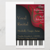 Black Grand Piano Vocal Overweging Poster & Progra (Voorkant / Achterkant)