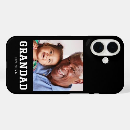 Black Grandad Established Bold Photo Case-Mate iPhone Case (Achterkant (horizontaal))