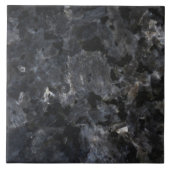 Black Granite Faux Ceramic Tile Tegeltje (Voorkant)