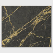 Black Granite & Gold Veins 4 Cadeaupapier (Vlak)
