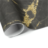Black Granite & Gold Veins 4 Cadeaupapier (Rol Hoek)