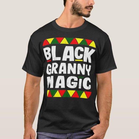 Black Granny Magic Black History Maand Africa Prid T-shirt (Voorkant)