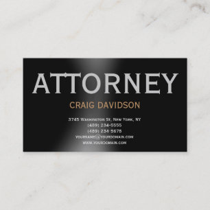 Black Gray Attorney on Law Visitekaartje