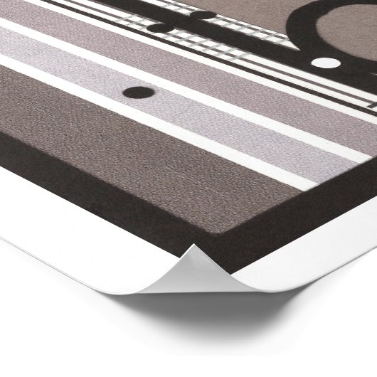 Black Gray Beige GRANADA Spanje Collage Poster (Hoek)