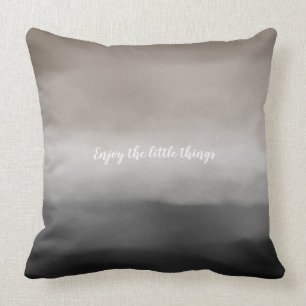 Black Gray Brown Ombre gepersonaliseerd Kussen