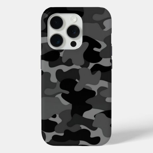 Black Gray Camo Case-Mate iPhone Case (Achterkant)