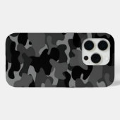 Black Gray Camo Case-Mate iPhone Case (Achterkant (horizontaal))