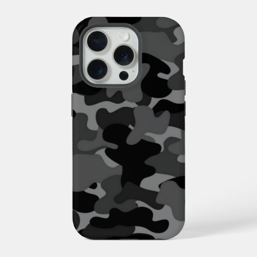 Black Gray Camo iPhone Hoesje (Achterkant)