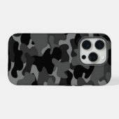 Black Gray Camo iPhone Hoesje (Achterkant horizontaal)