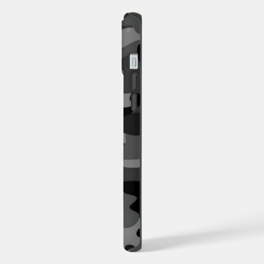 Black Gray Camo iPhone Hoesje (Linkerkant)