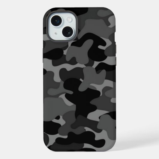Black Gray Camo iPhone Hoesje (Achterkant)