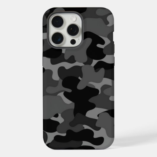 Black Gray Camo iPhone Hoesje (Achterkant)