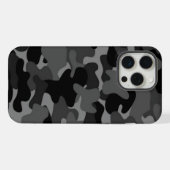 Black Gray Camo iPhone Hoesje (Achterkant horizontaal)
