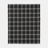 Black Gray Check Fleece Deken (Voorkant)