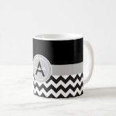 Black Gray Chevron Koffiemok (Voorkant rechts)
