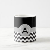 Black Gray Chevron Koffiemok (Center)