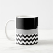 Black Gray Chevron Koffiemok (Links)