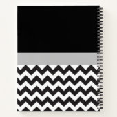Black Gray Chevron Notitieboek (Achterkant)