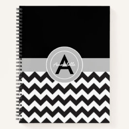 Black Gray Chevron Notitieboek