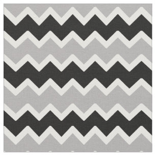 Black Gray Chevron Zigzag Pattern Stof