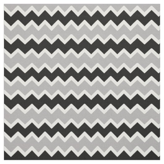 Black Gray Chevron Zigzag Pattern Stof (Swatch)