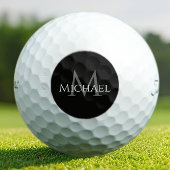 Black Gray Custom Monogram Name Initial Golfballen