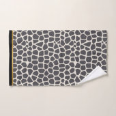 BLACK GRAY GOLD LEOPARD BATHROOM TOWEL SET BAD HANDDOEK (Handdoek)