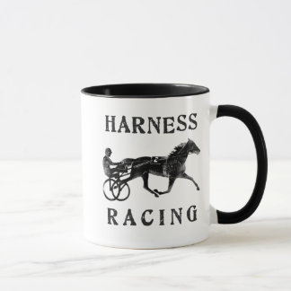 Black Gray Harness Horse Silhouette Mok