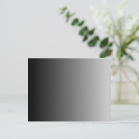 Black Gray Ombre Blank Briefkaart (Staand voorkant)