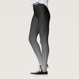 Black Gray Ombre Leggings