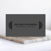 Black/Gray Personal Trainer Minimal Professional Visitekaartje