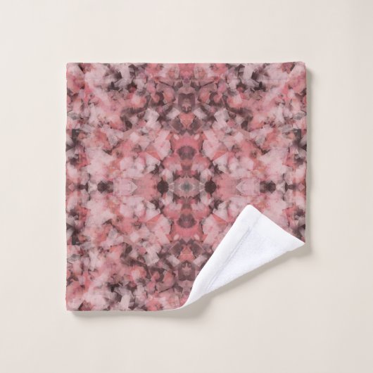 Black Gray Pink White Modern Geometric Abstract Bad Handdoek (Wasdoekje)