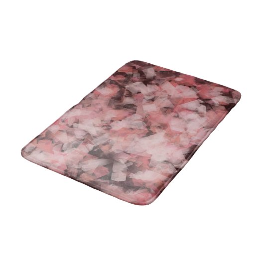 Black Gray Pink White Modern Geometric Abstract Badmat (Gekanteld)
