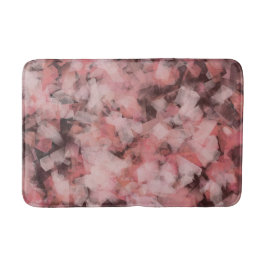 Black Gray Pink White Modern Geometric Abstract Badmat