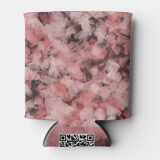Black Gray Pink White Modern Geometric Abstract Blikjeskoeler (Voorkant)
