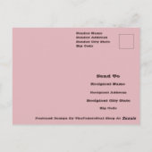Black Gray Pink White Modern Geometric Abstract Briefkaart (Achterkant)