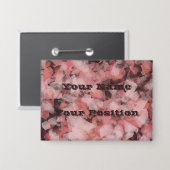 Black Gray Pink White Modern Geometric Abstract Button (Voorkant / Achterkant)