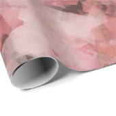 Black Gray Pink White Modern Geometric Abstract Cadeaupapier (Rol Hoek)