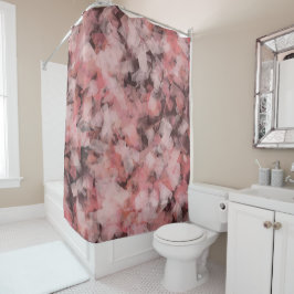 Black Gray Pink White Modern Geometric Abstract Douchegordijn