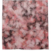 Black Gray Pink White Modern Geometric Abstract Douchegordijn (Voorkant)