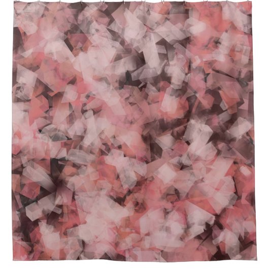 Black Gray Pink White Modern Geometric Abstract Douchegordijn (Voorkant)